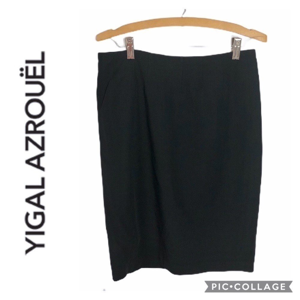 Yigal Azrouel Black Pencil Skirt Sz 8